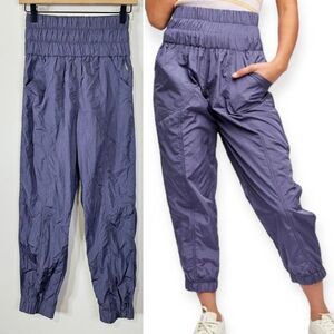 Free People Movement Women Purple The Way Home High Rise Nylon Jogger Pant XS